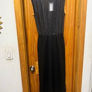 Vero Moda Black and Silver Maxi Dress